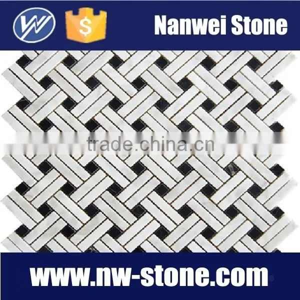 Natural stone mosaic floor tiles