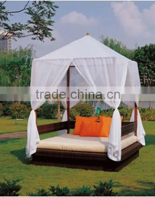 aluminum / iron fram rattan outdoor gazebo