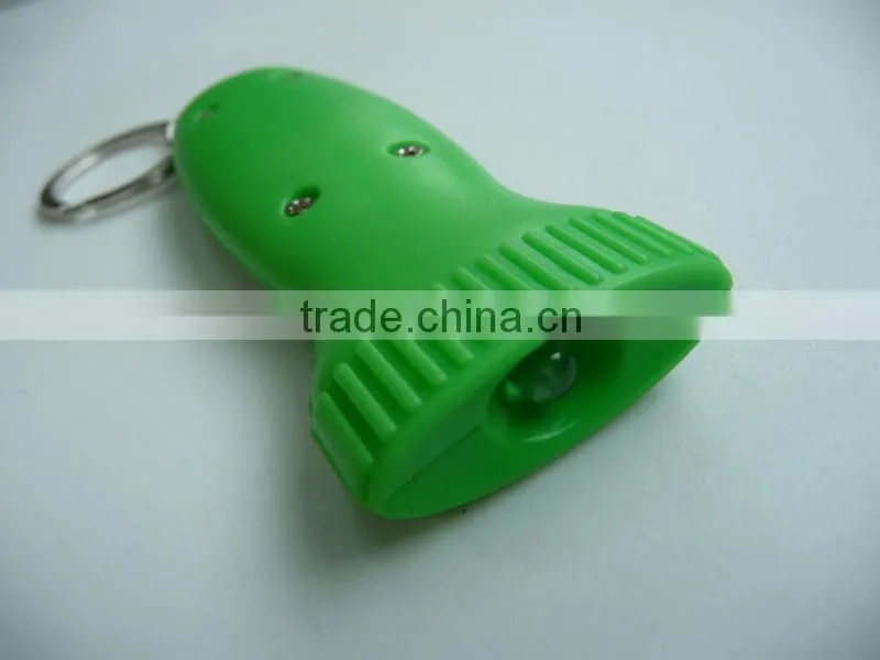 Plastic LED keychain flashlight torch