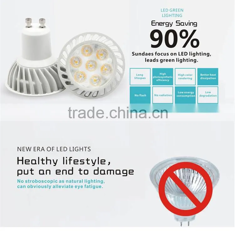 LED spotlight GU10 series 7W warm white cool white gu10 led spotlight spot bulb AC85-265V