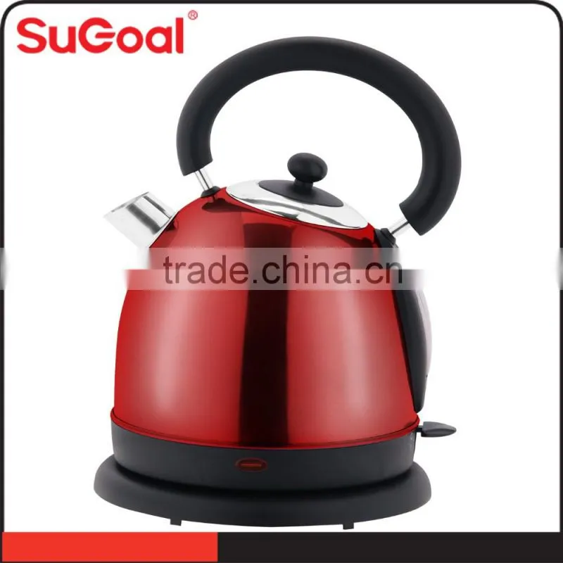 2016 best quality stainless steel electric cordless kettle