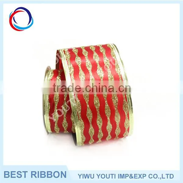 Factory Sale new design christmas decoration ribbon