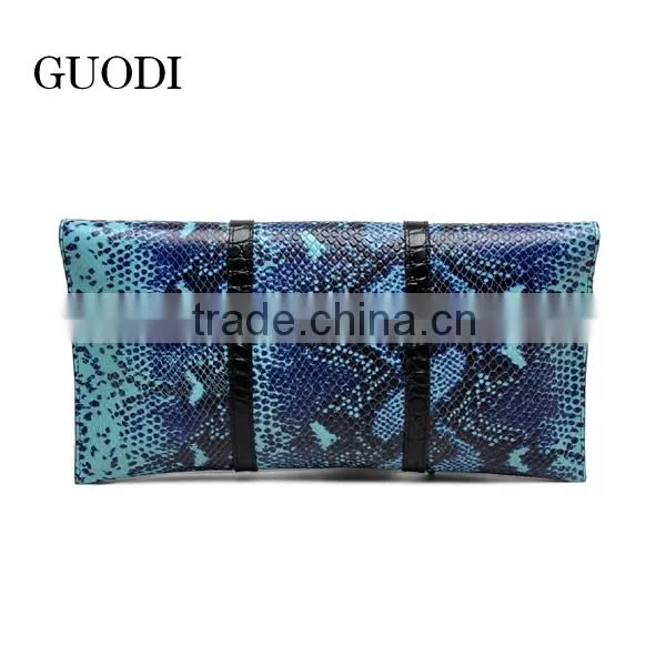 2016 new style fashion woman genuine snake leather wallet