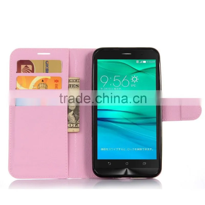 Wholesale Popular Flip Magnetic Wallet Leather Case With Card Slots For Zenfone Go ZB551KL