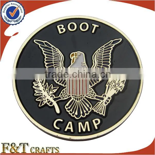 customize stamped cut out bronze metal plating military coin euro
