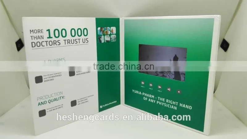 high-end and creative 5 inch Hybrid Book,video book ,lcd hybrid video book