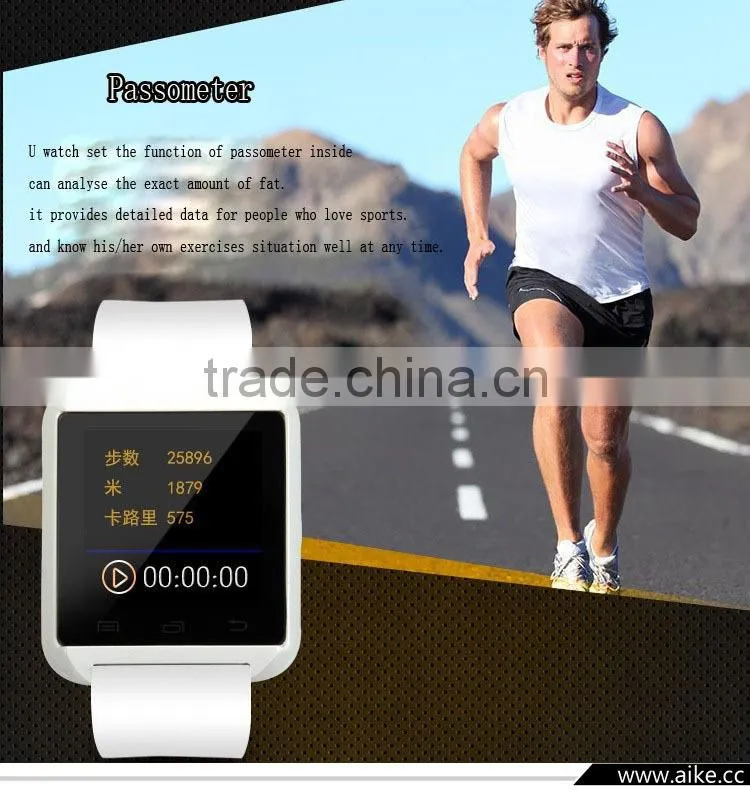Smart Bluetooth Watch MTK WristWatch Watches U8 U Watch for iPhone 4/4S/5/5S Samsung S4/Note 2/Note 3 Android Phone Smartphones