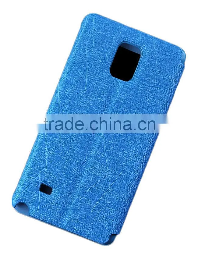 2014 new products ultra thin two windows pu leather case for samsung galaxy note 4 n9100, mobile phone note 4 case D0154