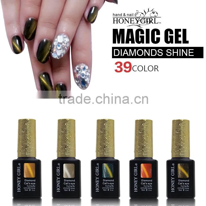 New arrived magnetic diamond cat eye uv gel for nail