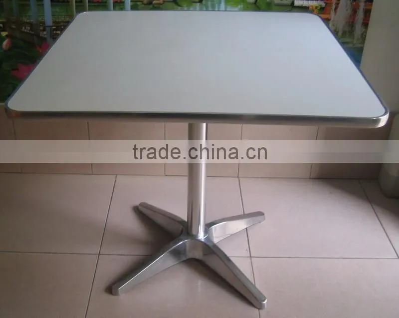 good quality square stainless steel coffee table aluminum table base YT31A