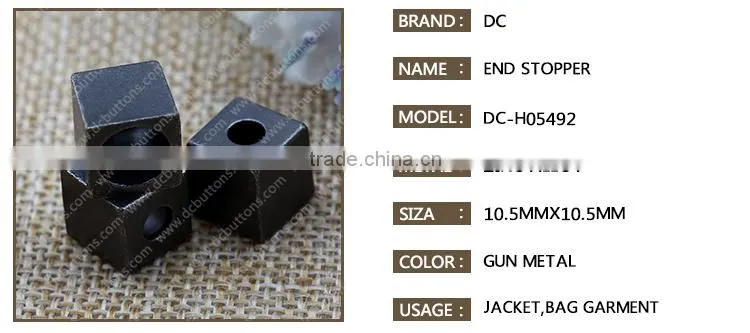 Ecofriendly metal cord end stopper for clothing