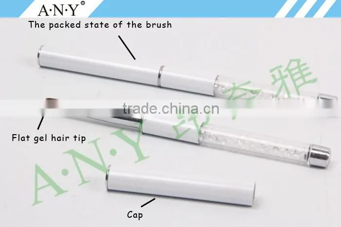 ANY Nail Art UV Gel Nails Building Crystal Pure Kolinsky Nail Art Brush Flat Gel Art