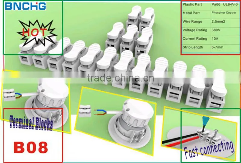2015 Brand New Compact PCB Screwless Terminals Patented Terminals
