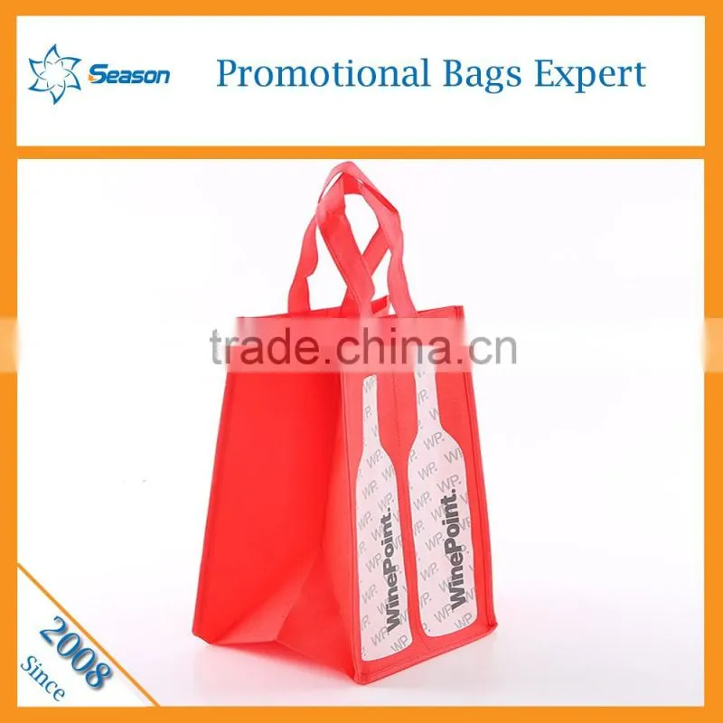 Wholesale cheap wine tote bag non woven bag