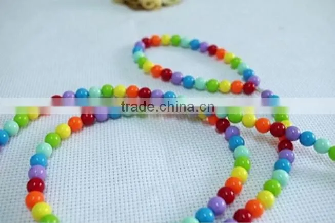 Luxury Pet Cat Dog Collar and Leash Set Colorful Beads Pearl Collar for Small Puppy