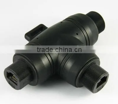 RJ45 90 degree screw type IP67 waterproof connector,Chogori high quality Nylon connector,easy installabel watertight connector