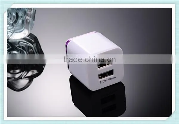 5V 2.1a USA Plug AC Travel Dual USB Wall Charger For iPhone