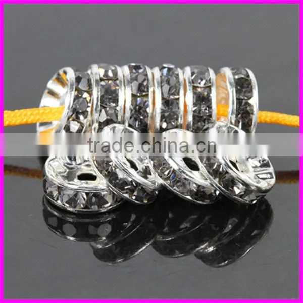 KJL-BD5171 Wholesale Crystal AB rhinestone Wave White-K Spacer Beads Jewelry Accessories