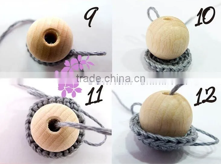 WOV1433 Handmade 14mm IN Stock DIY Ball Woven Beads Crochet Knitting For Sales