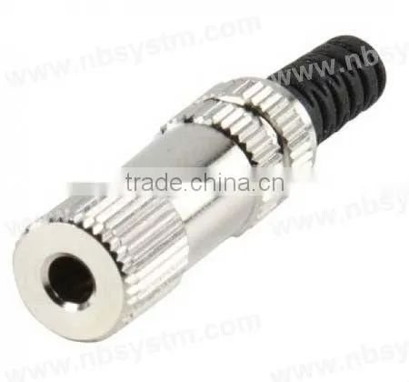 3.5mm stereo jack metal with plastic tail