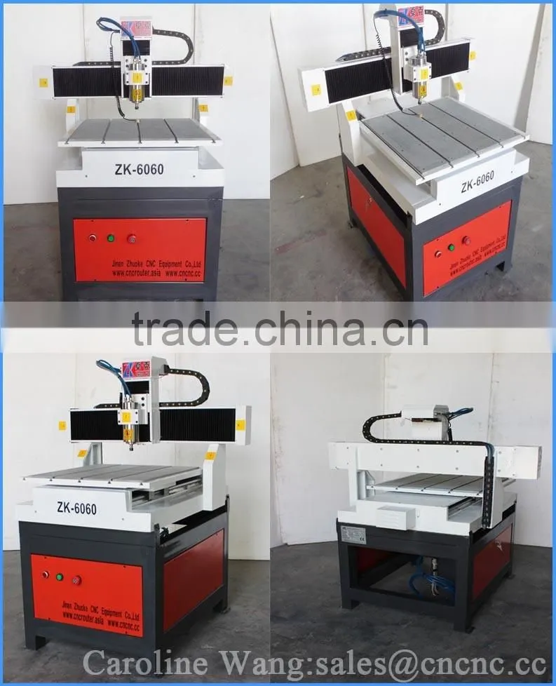 Platform Moving PCB CNC Router ZK-6060 With 1.5KW Spindle&Linear Round Guide Rail 600*600*100mm
