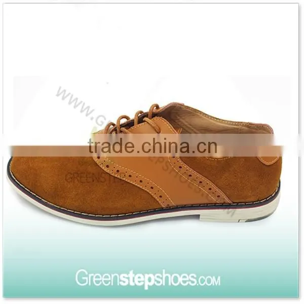 2015 Cow Suede Leather Latest Men Flat Sole Shoes Pictures