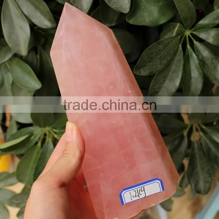Wholesale Big Rose Quartz Crystal Wand Quartz Crystal Rocks Obelisk