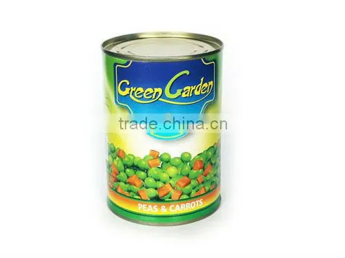 300g,400g,800g,3000g 2016 new crop canned peas and carrots,mixed vegetables