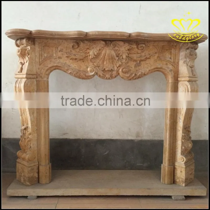 Marble fireplace boutique European door cover Luxury mantel interior decoration