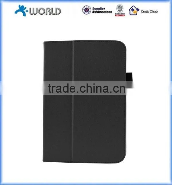 Classic Litchi Pattern Slim Exactly Fit Folio Leather Case for Samsung Galaxy Tab A 7.0
