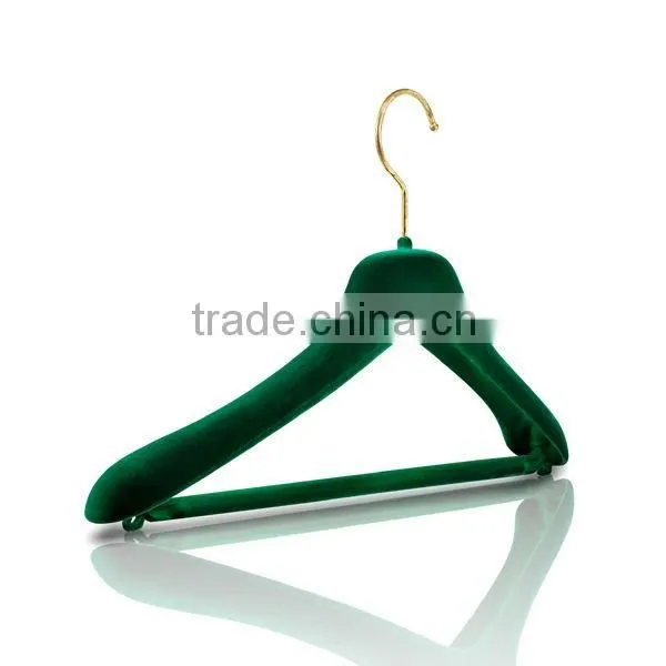 Plastic Clothes Hanger with Soft Velvety Coating for Boutique Dresses