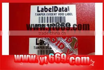 Custom Logo Any Words Print Tamper Evident Sticker