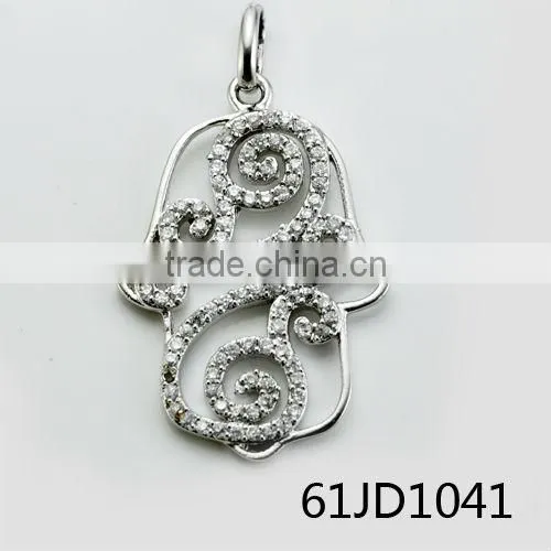 Fashion 925 sterling silver Hamsa charm pendent