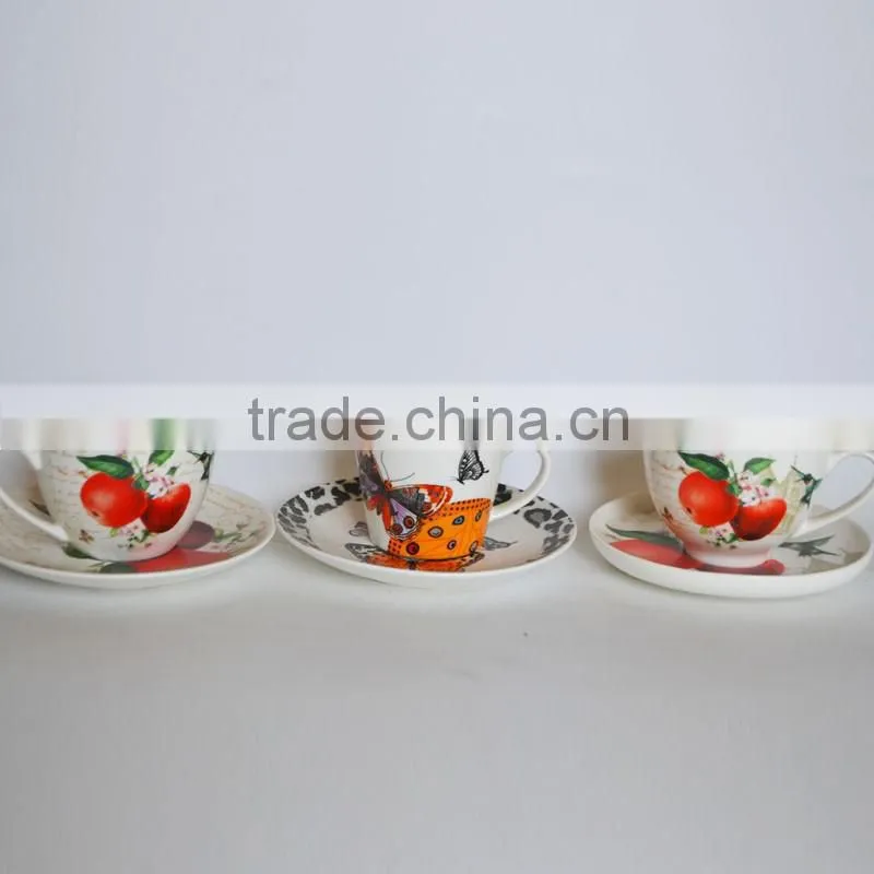 Ceramic mug & saucer for tea