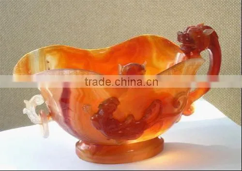 New arrival customized classical wine cup red agate crafts/gifted wine cup for home decor