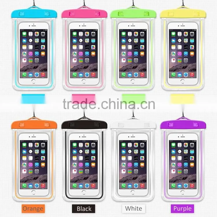 Alibaba express wholesale price fluorescenet waterproof camera bag, waterproof bag for phone