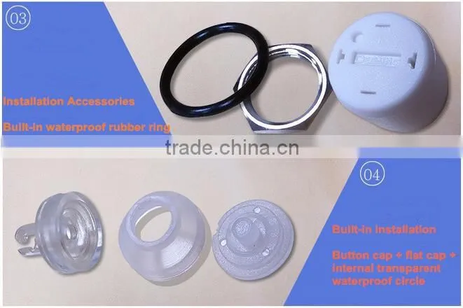 2014 New hot sale 19mm metal Push button switch with LED manufacture China