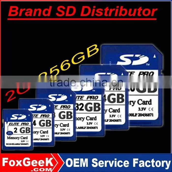 Sd Card Packing Distribute Brand SD Memory Card 2 4 8 16 32 128 256 m mb G GB Class 10 ...