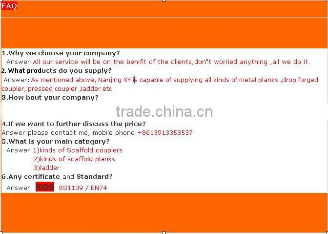 Low price Scaffold Toe Board Clamp