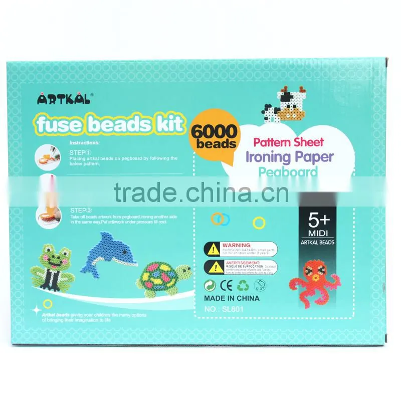 Christmas Gifts Artkal Fuse Beads SL801Diy Intelligent Toys Sea World Children Unique Plastic Puzzle Game
