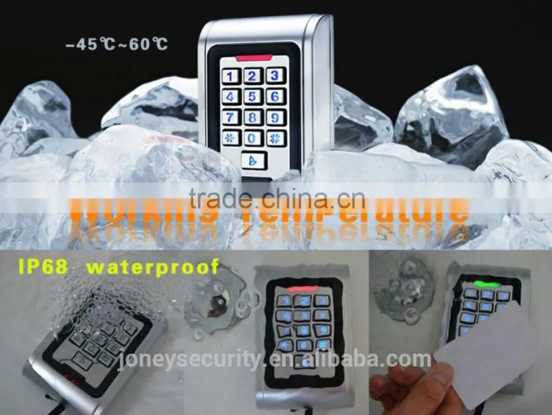 waterproof vandalproof metal single door access control keypad