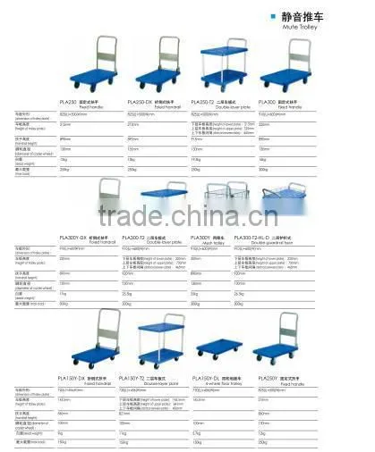 folding garage hand trolley with 4 wheels