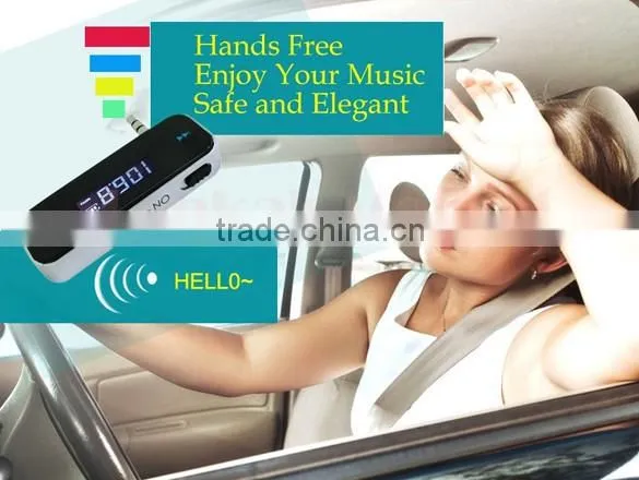 New Electronic Car MP3 Player 3.5mm In-car FM Transmitter For iPhone /iPod Touch/ipad Mini Wireless Transmitter