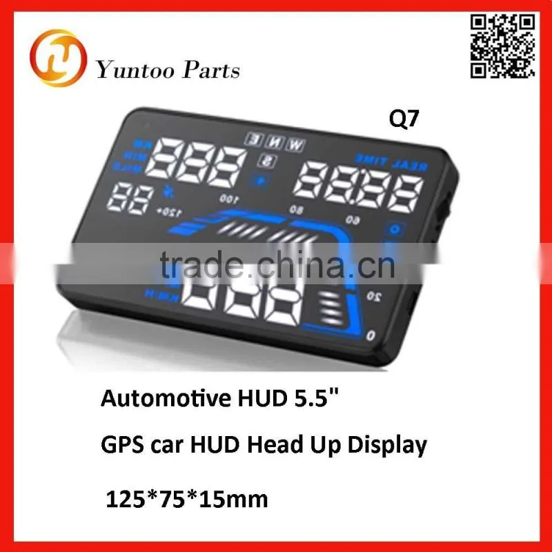 multi-function GPS OBD2 car HUD Head Up Display 2.0" with 5 of alarm to reminding