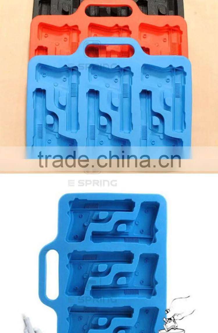 Gun Ice Cube Tray Silicone Gun Shape Cake Pan
