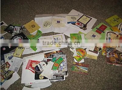 kraft paper stickers with custom logo / brown paper stickers packing labels