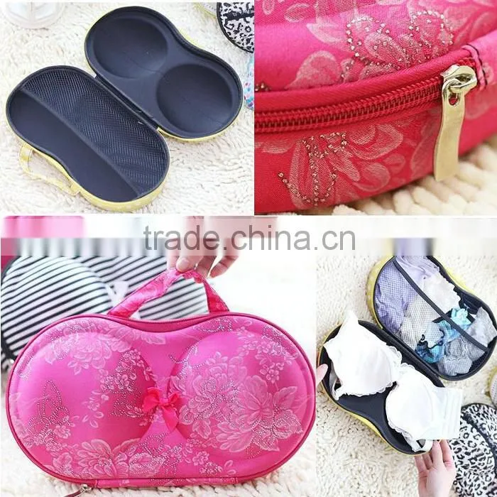 cheap wholesale travel bra and underwear storage box case bra and panty bag