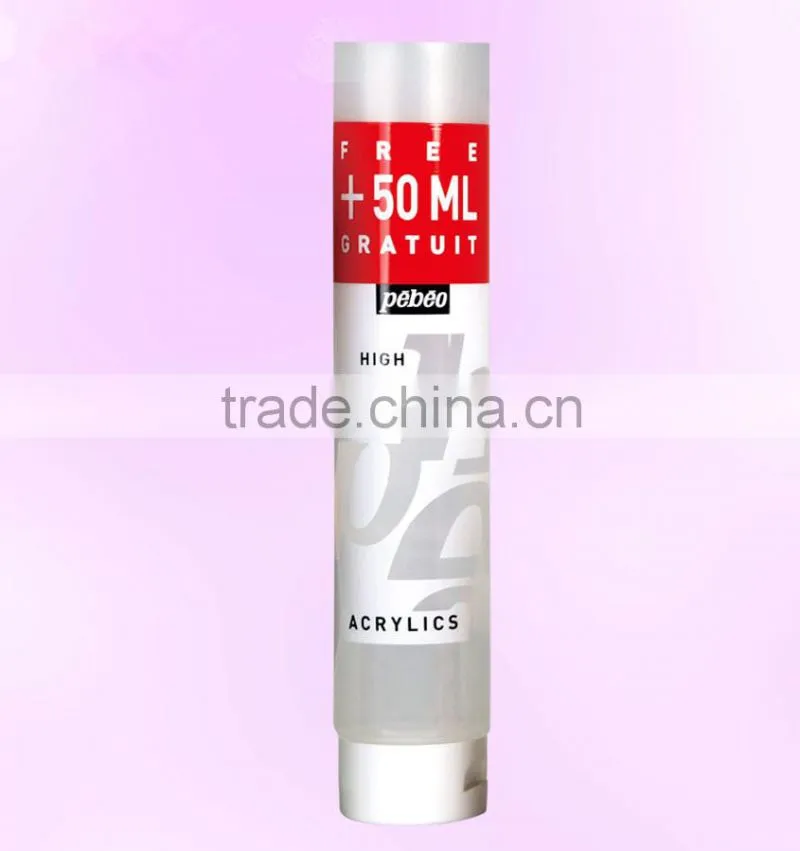 large plastic container tube packaing for hair care with flip top cap