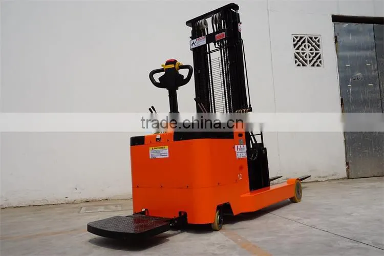 1.0 ton Firm 12C Steel Mast Electric AC Drive Reach Stacker With Imported Parts