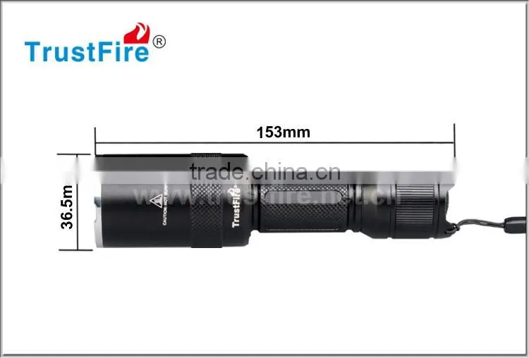 TrustFire zoomable flashlight Z6 with 1*CREE XM-L 2 led 1600 lumen use 18650 battery !